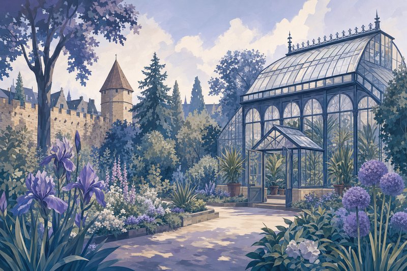 Historisches Gewächshaus im Botanischen Garten am alten Wall